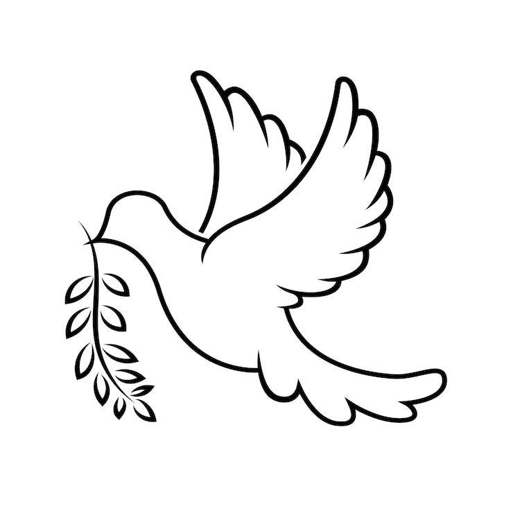 Vector vredesduif vectorillustratie
