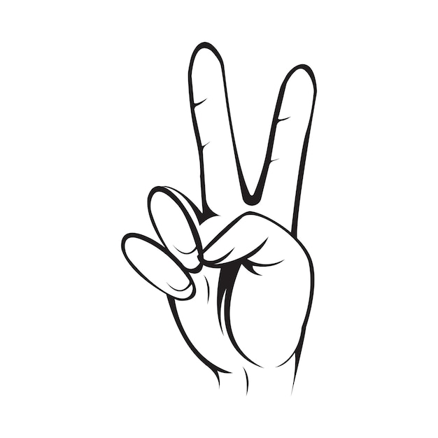 Vredessymbool pictogram vector vriendschap illustratie ontwerpsjabloon