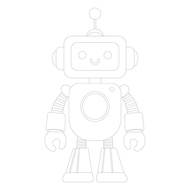 Vriendelijke glimlachende cyborg.