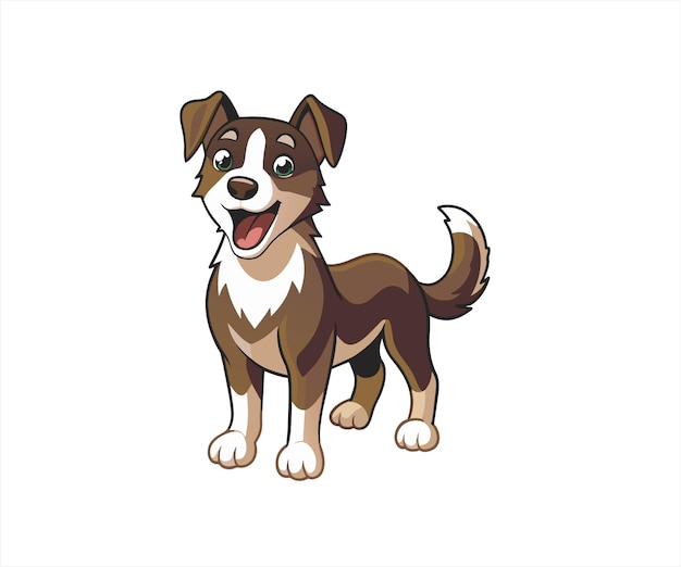 Vector vriendelijke hond mascotte cartoon personage