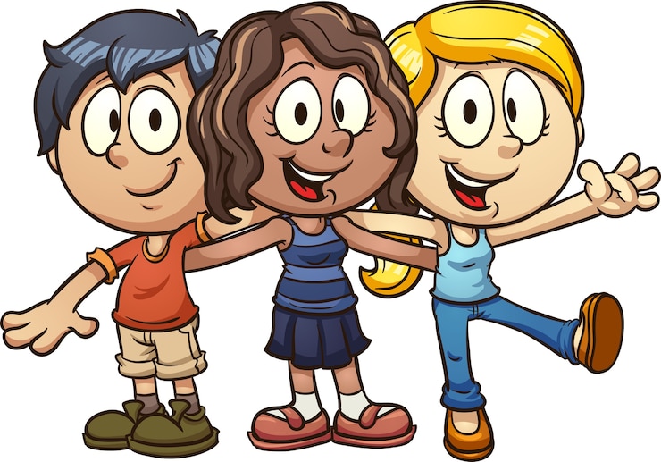 Vector vriendelijke kinderen