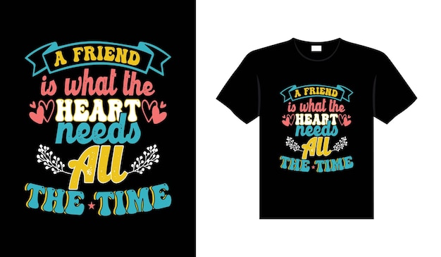 Vrienden t-shirt ontwerp belettering typografie offerte relatie koopwaar ontwerp