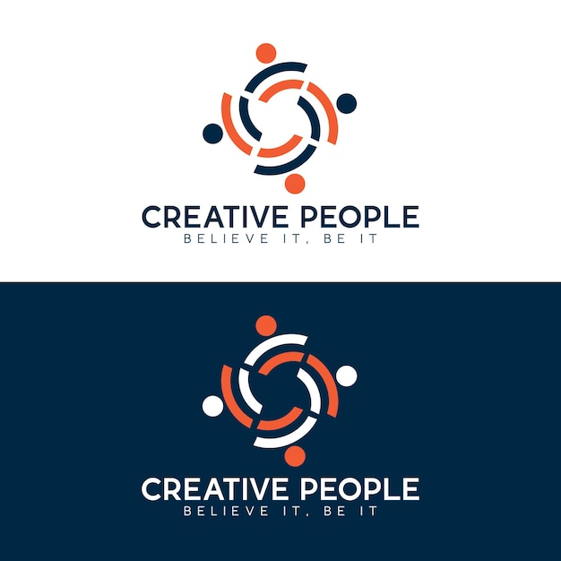 Vector vriendschap eenheid mensen zorg logo creatieve mensen logo teamwork connectiviteit logo sjabloon