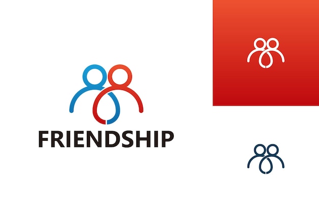 Vriendschap Logo Template Design Vector, embleem, ontwerpconcept, creatief symbool, pictogram