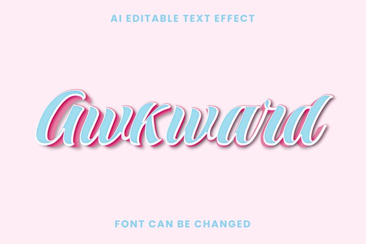 Vriendschap sterke girly moderne bewerkbare teksteffect vector