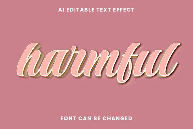 Vriendschap sterke girly moderne bewerkbare teksteffect vector