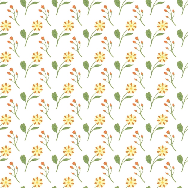 Vrij vector met de hand getekende kleine bloemen patroon