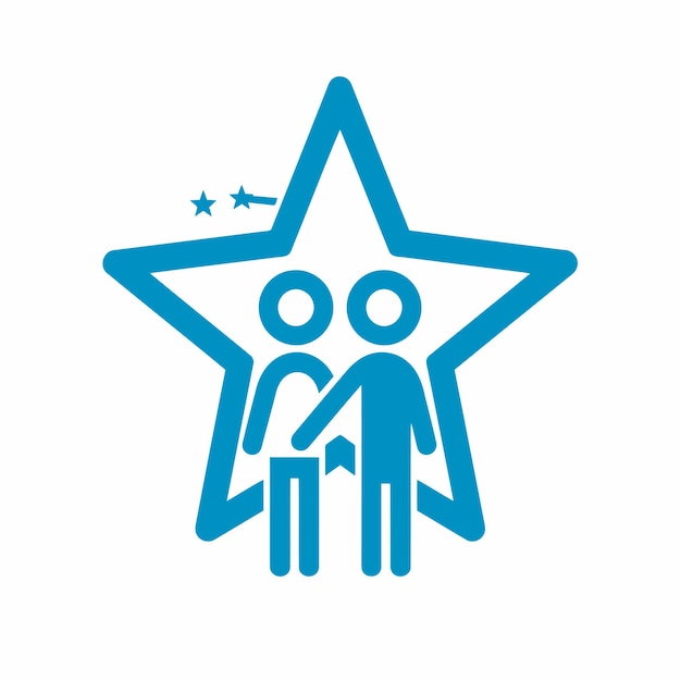 Vrij vector stervorm icoon label favicon symbool