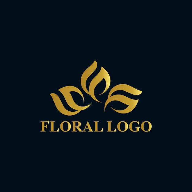 Vrije Vector Floral Logo Template ontwerp