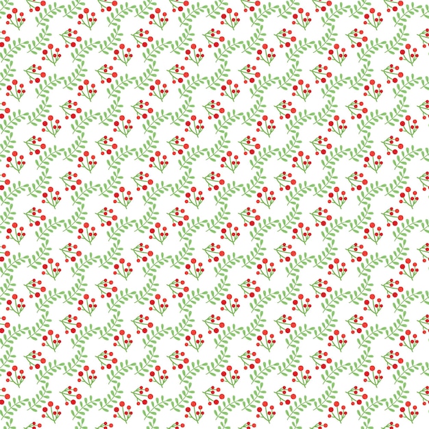 Vrije vector handgetekende kerstpatroonontwerp