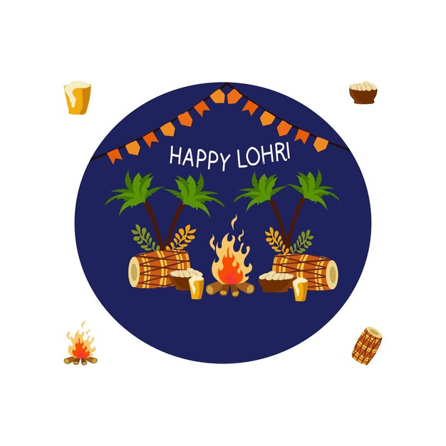 vrije vector HAPPY LOHRI ZOMER INDIAN