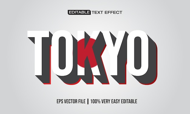 Vrije vector Japanse tokyo tekst effect