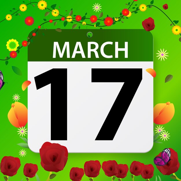 vrije vector mars data op platte ontwerp vector kalender