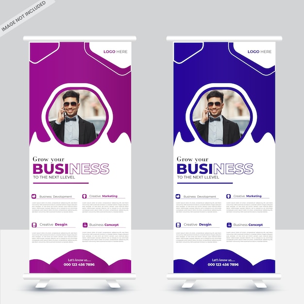 Vrije vector moderne roll-up banner