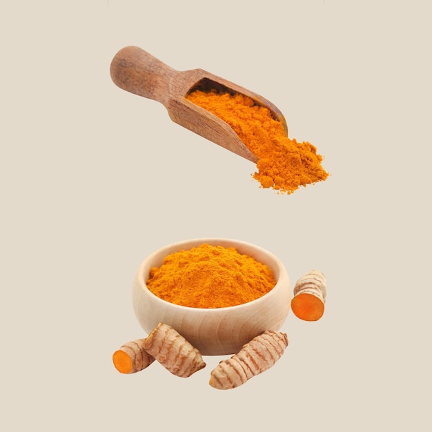 Vrije vector realistische kurkuma illustratie