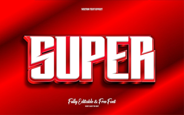 Vrije vector super stijl tekst effect