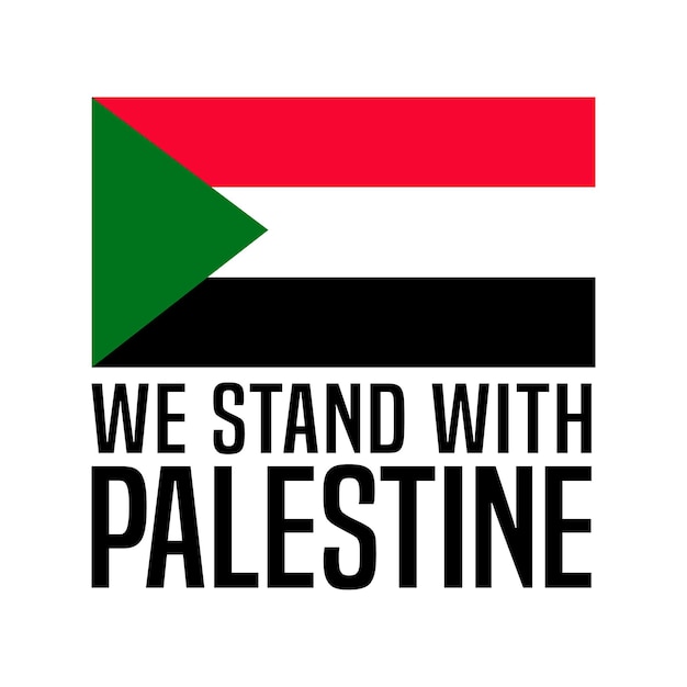 Vrije vectorillustratie van we stand with PALESTINE