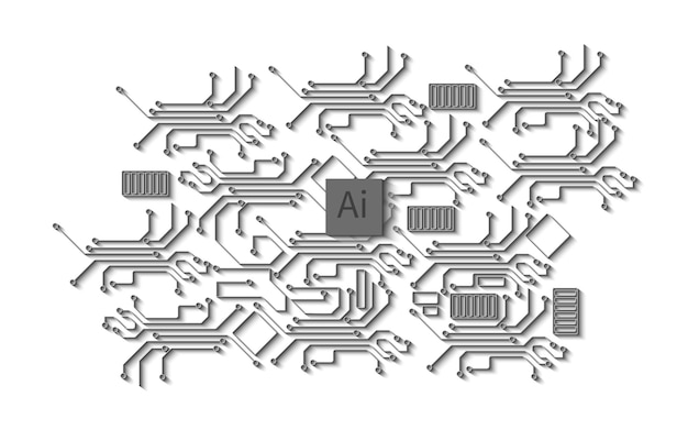 Vrije vectortechnologie achtergrond in abstracte stijl