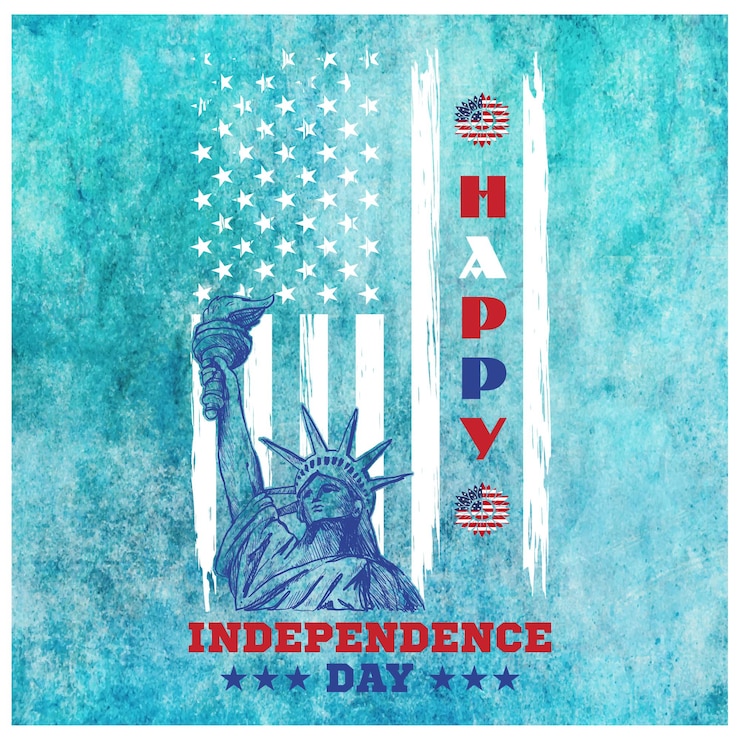 Vector vrijheidsbeeld amerikaanse vlag legendery ontwerp sjabloon voor print t-shirt mode kleding poster