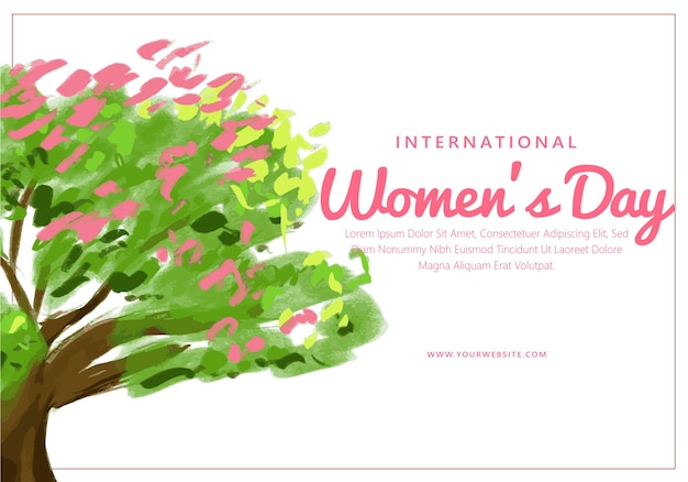 Vrijheidsdag van de Vrouw 8 maart Internationale viering vrouwelijke empowerment sjabloon sociale media