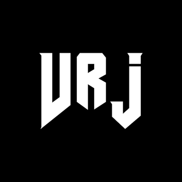 VRJ letter logo design for technology company VRJ logo design black and white color combination VRJ logo VRJ vector VRJ design VRJ icon VRJ alphabet VRJ typography logo design