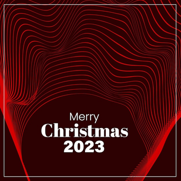 Vrolijk kerstfeest 2023 Retro stijl Futuristische achtergrond Abstract