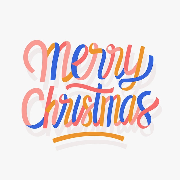 Vrolijk kerstfeest belettering