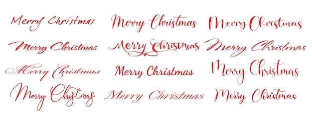 Vrolijk kerstfeest kalligrafische en typografische achtergrond