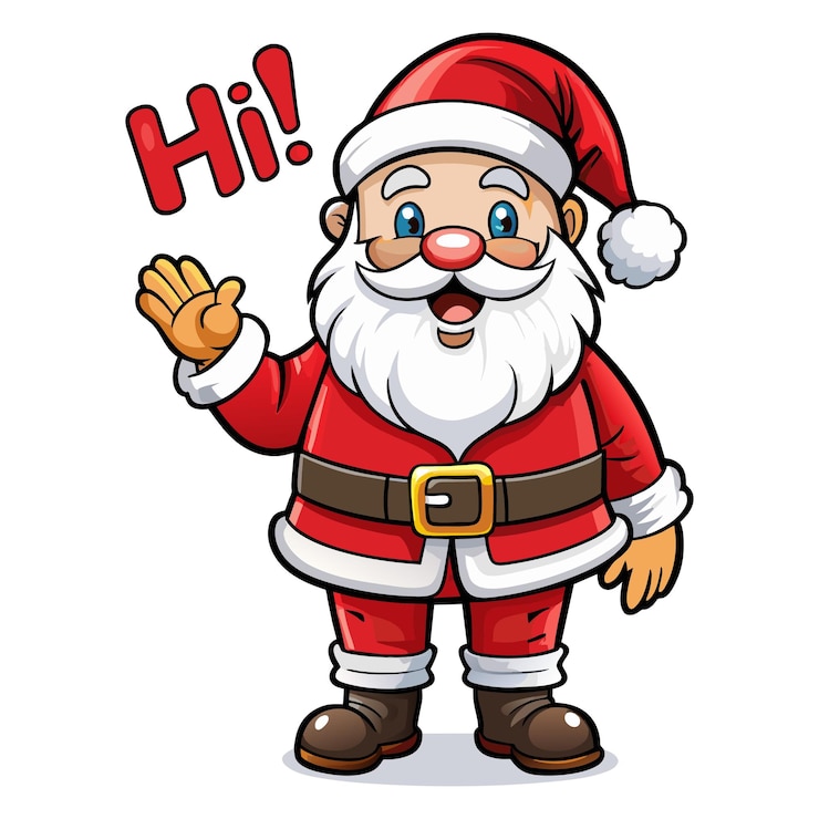 Vector vrolijk kerstfeest kerstman cartoon vector illustratie bestand