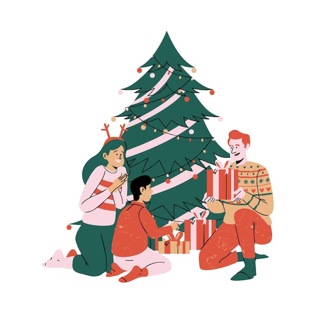 Vrolijk kerstfeest met familie