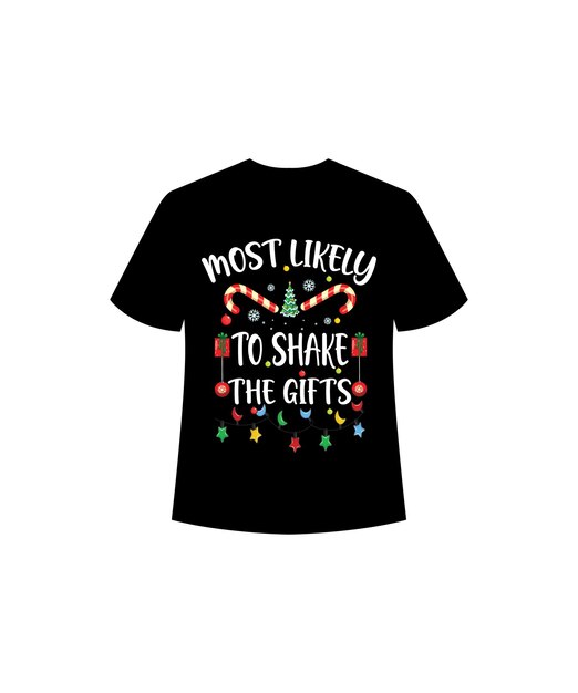 Vrolijk kerstfeest T-shirt ontwerp