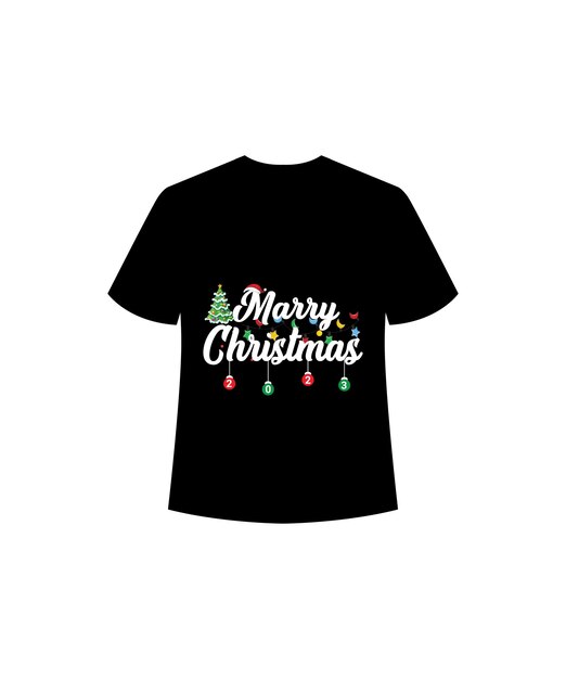 Vector vrolijk kerstfeest t-shirt ontwerp