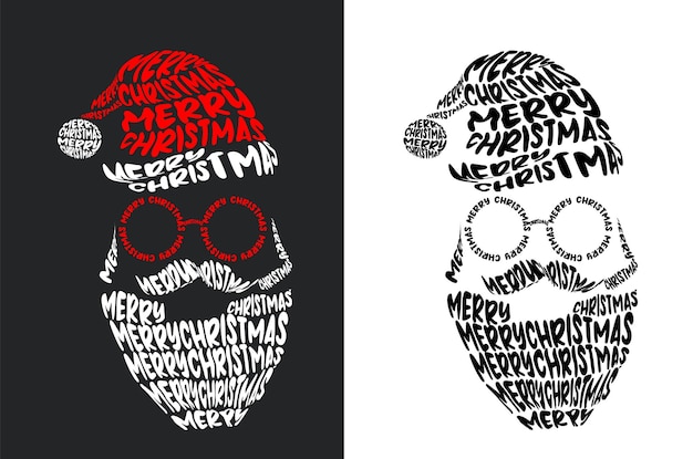 Vector vrolijk kerstfeest typografie