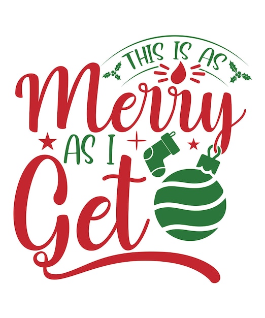 Vrolijk kerstt-shirtontwerp