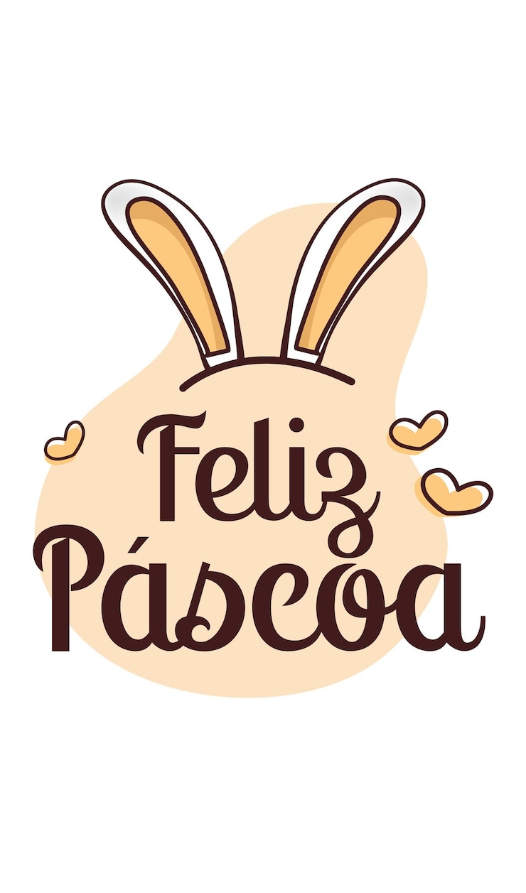 Vector vrolijk pasen met bunny ears begroeting