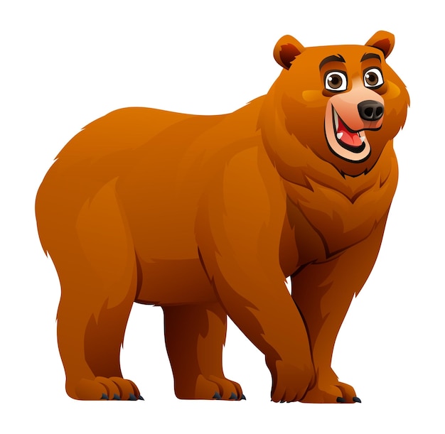 Vrolijke beer cartoon vectorillustratie