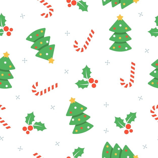 vrolijke kerst naadloze patroon achtergrond geschikt voor behang, cadeau en dekking