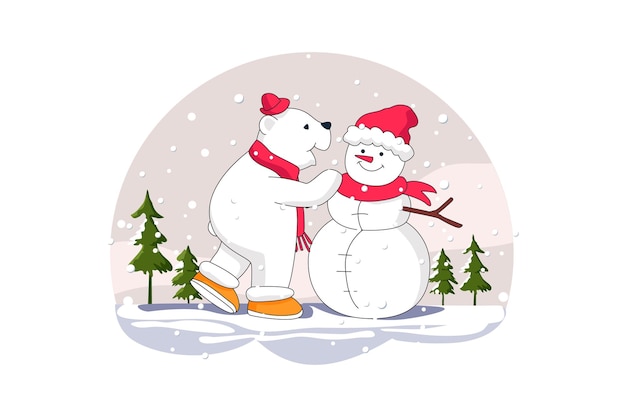 Vrolijke kerst Vectors Illustratie Flat