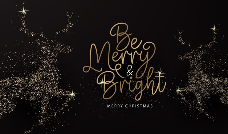Vector vrolijke kerstgroet vector achtergrondontwerp kerstgroet tekst met elegante heldere