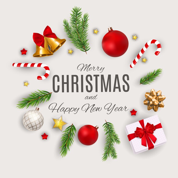 Vector vrolijke kerstmis en nieuwjaar achtergrond