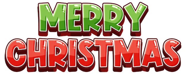 Vrolijke kersttekst voor spandoek- of posterontwerp
