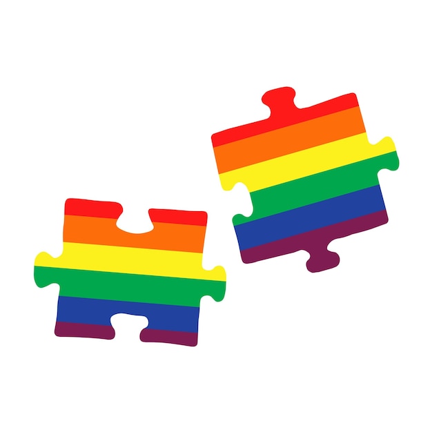 Vrolijke paar hand in hand met regenboog kleur achtergrond vector