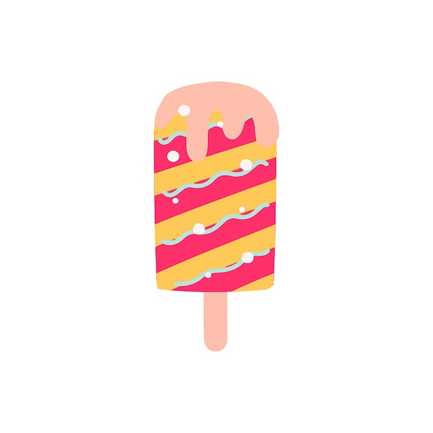 Vrolijke popsicle zomervakantie illustratie