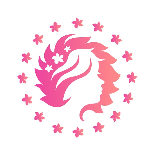 Vrouw Bloem Logo