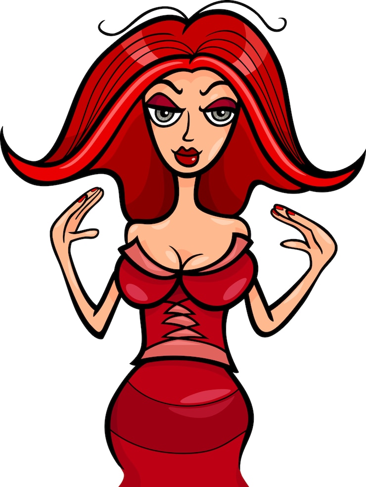 Vector vrouw cartoon illustratie kanker teken