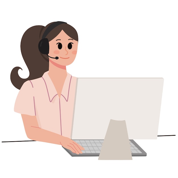 Vrouw die haar werk doet.