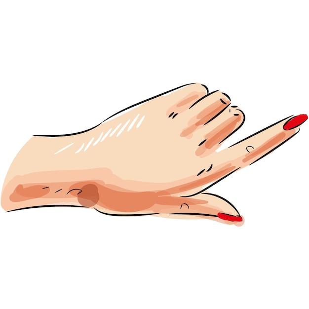 Vector vrouw hand met wijzende vinger vector icon