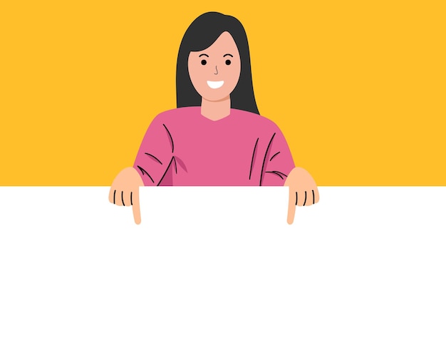 vrouw in casual tonen kopie ruimte voor zakelijke advertentie