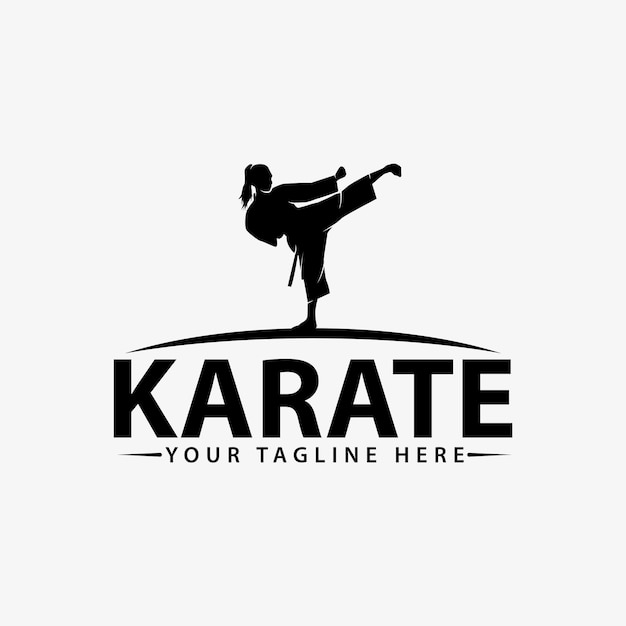 Vrouw karate logo