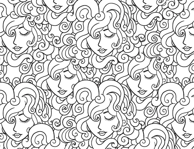 vrouw lijnwerk patroon